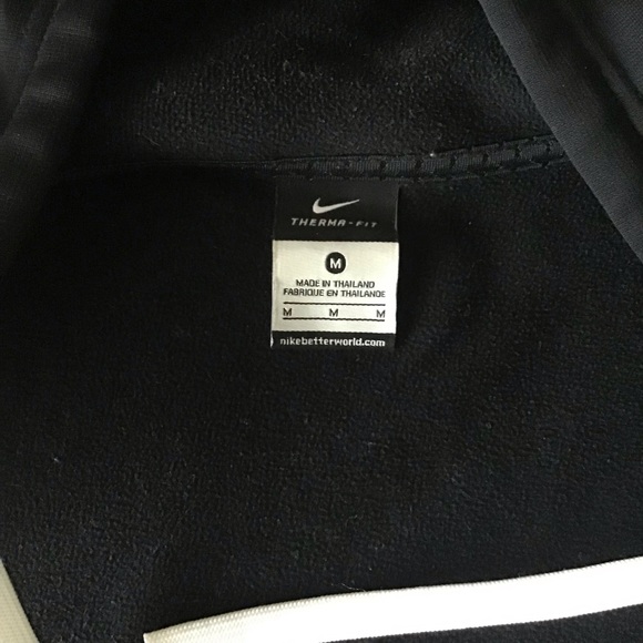 NIKE “Just Do It” Athletic Jacket Hooded Black & Pink Zip Up Long Sleeves Size M - Picture 3 of 7